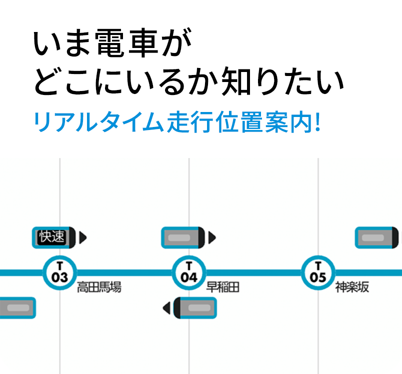 いま電車がどこにいるか知りたい リアルタイム走行位置案内!